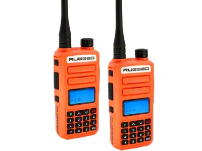 Rugged Radios GMR2 Plus GMRS and FRS Two-Way Handheld Radios; Orange