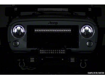 Rough Country 40-Inch Black Series Curved Dual Row Cool White DRL LED Light Bar; Spot/Flood Beam (Universal; Some Adaptation May Be Required)
