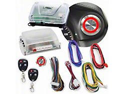 Billet Push Button Engine Start/Stop with Keyless Entry and Remote Start; Red LED (Universal; Some Adaptation May Be Required)