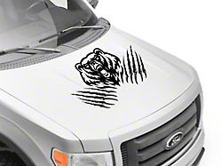 SEC10 Bear Claw Hood Decal; Gloss Black (Universal; Some Adaptation May Be Required)