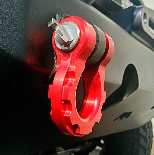 American Trail Products Billet D-Ring Shackles; Red