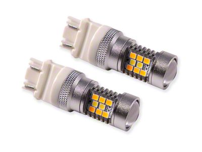 Diode Dynamics Cool White and Amber LED Front Turn Signal Light Bulbs; 3157 HP24 (07-16 Tundra)