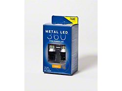Putco Metal 360 Amber LED Front Turn Signal Light Bulbs; 7440 (16-18 Silverado 1500)