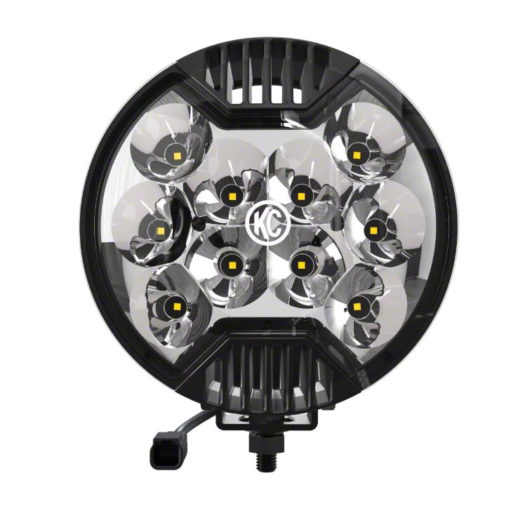 KC HiLiTES Jeep Wrangler 6Inch SlimLite Round LED Light; Spot Beam