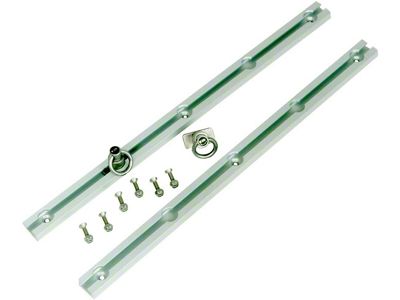 Slide-N-Lock Tie Down System; 22-Inches Long; Clear Anodized (Universal; Some Adaptation May Be Required)