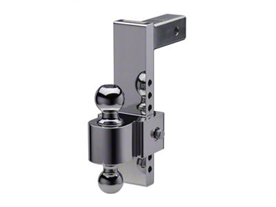 FLASH E Series 2-Inch Receiver Hitch Adjustable Ball Mount; 10-Inch Drop (Universal; Some Adaptation May Be Required)
