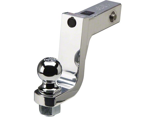 FLASH LBM Series 2-Inch Receiver Hitch Fixed Ball Mount with Integrated Lock System; 6-Inch Drop; 1-Inch Ball Hole (Universal; Some Adaptation May Be Required)