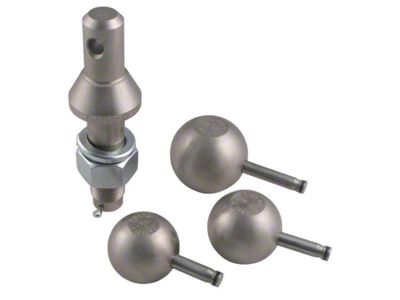 Interchangeable Hitch Ball Set; 1-7/8 to 2-5/16-Inch; Nickel-Plated Steel