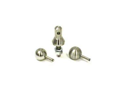 3/4-Inch Shank Interchangeable Hitch Ball Set; 1-7/8 to 2-Inch; Stainless Steel