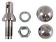 1-Inch Shank Interchangeable Hitch Ball Set; 2 to 2-5/16-Inch; Stainless Steel