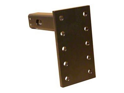 2-Inch Receiver Hitch Cushioned Pintle Adapter Plate; 10-Holes (Universal; Some Adaptation May Be Required)