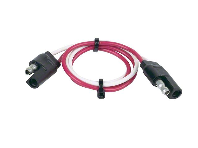 2-Pole Flat Connector Set; 12-Inches