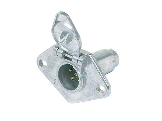 6-Pole Round Vehicle End Connector; Metal Housing