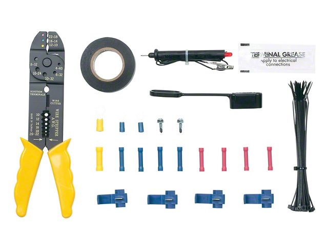 Trailer Wiring Installation Kit with Wire Tool; 43-Piece Set
