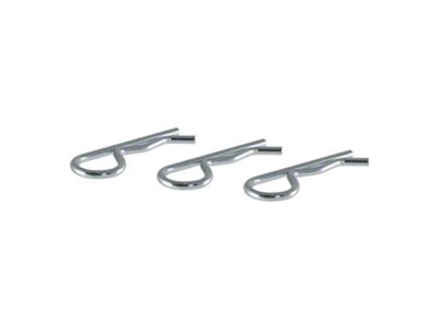 1/2 to 5/8-Inch Hitch Pin Clip; Set of Three