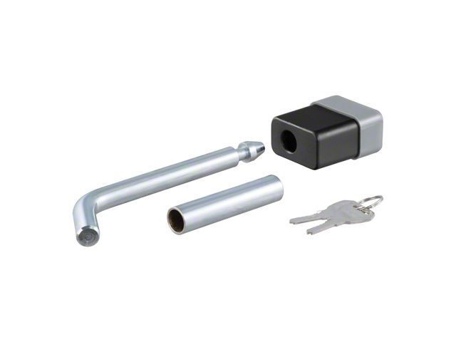 1-1/4 to 2-Inch Receiver Hitch 1/2-Inch Hitch Lock with 5/8-Inch Adapter