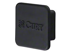 2.50-Inch Receiver Hitch Cover; Black Rubber (Universal; Some Adaptation May Be Required)