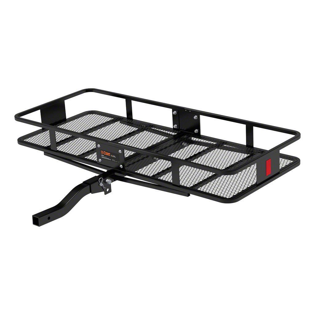 Hitch Cargo Carrier Mounted Basket Luggage Rack with 2 Receiver(No Shank)  - Rock Auto Accs