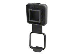 2-Inch Receiver Hitch Cover with 4-Way Flat Holder; Black Rubber (Universal; Some Adaptation May Be Required)