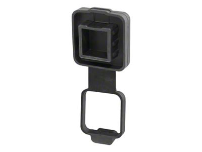 2-Inch Receiver Hitch Cover with 4-Way Flat Holder; Black Rubber (Universal; Some Adaptation May Be Required)