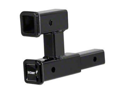 2-Inch Receiver Hitch Dual Extender; 5-13/16-Inch Rise (Universal; Some Adaptation May Be Required)