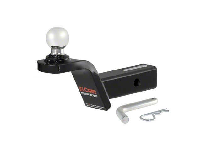 2-Inch Receiver Hitch Fusion Ball Mount with 1-7/8-Inch Ball; 2-Inch Rise (Universal; Some Adaptation May Be Required)