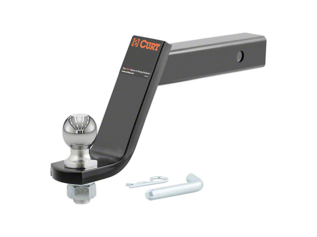 2-Inch Receiver Hitch Loaded Ball Mount with 2-Inch Ball; 6-Inch Drop (Universal; Some Adaptation May Be Required)