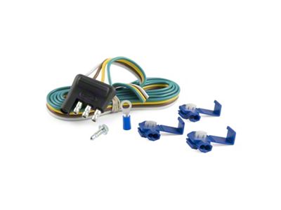 4-Way Flat Connector Plug with 48-Inch Wiring and Hardware; Trailer Side