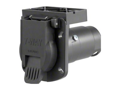 7-Way RV Blade Connector Socket with Integrated Bracket