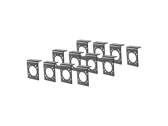 Connector Mounting Bracket for 7-Way RV Blade; 12-Pack