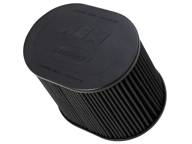 AEM Induction Brute Force DryFlow Air Filter; 4-Inch Inlet / 9-Inch Length (Universal; Some Adaptation May Be Required)