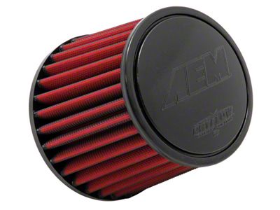AEM Induction DryFlow Air Filter; 2.25-Inch Inlet / 5.125-Inch Length (Universal; Some Adaptation May Be Required)