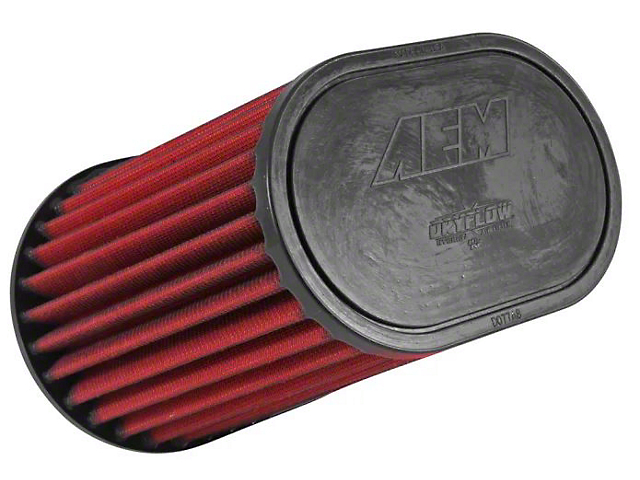 AEM DryFlow Air Filter; 3-Inch Inlet / 8.188-Inch Length (Universal; Some Adaptation May Be Required)