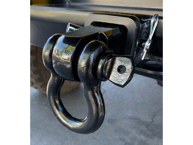 Overland Vehicle Systems 2-Inch Receiver Hitch Recovery Shackle (Universal; Some Adaptation May Be Required)