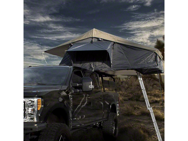 Overland Vehicle Systems Nomadic 4 Extended Roof Top Tent with Annex; Gray (Universal; Some Adaptation May Be Required)