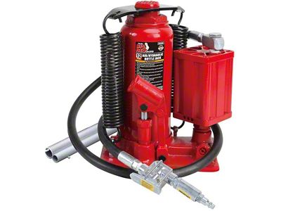 Big Red Air Hydraulic Bottle Jack; 12-Ton Capacity