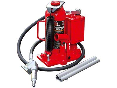 Big Red Pneumatic Air Hydraulic Bottle Jack; 12-Ton Capacity