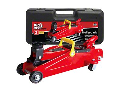 Big Red Trolley Floor Jack with Storage Case; 2-Ton Capacity