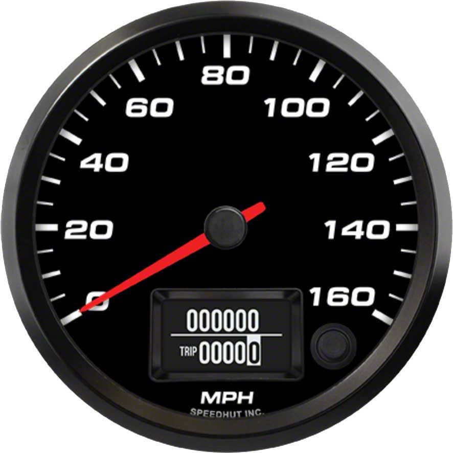 Speedhut Universal AT EV Series AEM 4-1/2-Inch Speedometer Gauge; 160 ...