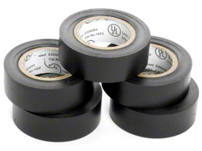 5-Piece 30-Foot x 3/4-Inch Black Weather-Resistant Electrical Tape Set