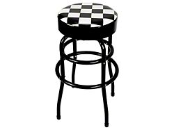 Swivel Checkered Top Bar Stool
