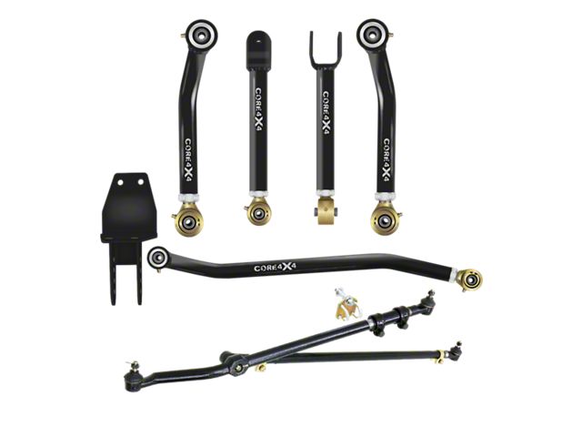 Core 4x4 Crawl Series Adjustable Front and Rear Upper and Lower Control Arm, Track Bar and Steering Kit (86-01 Jeep Cherokee XJ)