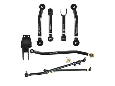 Core 4x4 Cruise Series Adjustable Front Upper and Lower Control Arm, Track Bar and Steering Kit (86-01 Jeep Cherokee XJ)