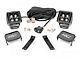 Rough Country Black Series White DRL LED Ditch Light Kit; Spot Beam (14-21 Jeep Cherokee KL)