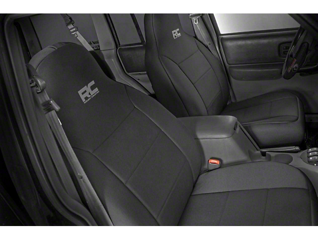 Rough Country Neoprene Front and Rear Seat Covers; Black (84-96 Jeep Cherokee XJ)