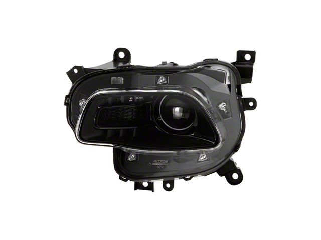 OE Style HID Projector Headlight; Black Housing; Clear Lens; Driver Side (14-18 Jeep Cherokee KL w/ Factory HID Headlights)