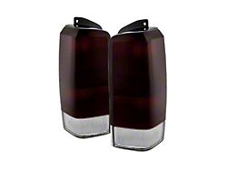 OEM Style Tail Lights; Chrome Housing; Red Smoked Lens (97-01 Jeep Cherokee XJ)