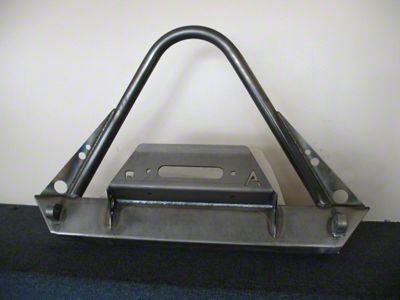 Affordable Offroad Elite Shorty Stinger Winch Front Bumper; Bare Metal (84-01 Jeep Cherokee XJ)