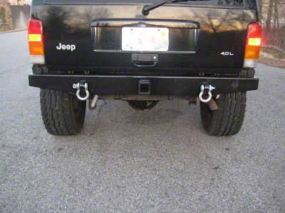 Affordable Offroad Elite Winch Front Bumper and Rear Bumper; Bare Steel (84-01 Jeep Cherokee XJ)