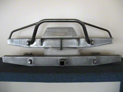 Affordable Offroad Elite Winch Front Bumper and Rear Bumper; Black (84-01 Jeep Cherokee XJ)